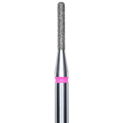 DIAMOND NAIL DRILL BIT, ROUNDED "CYLINDER", RED, HEAD DIAMETER 1.4/8MM (FA30R014/8) - STALEKS™