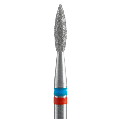 DIAMOND NAIL DRILL BIT, "DUO FLAME", RED-BLUE, HEAD DIAMETER 2,1/8MM (FA11RB021/8) - STALEKS™