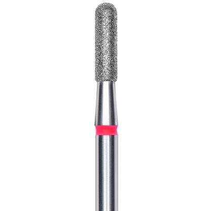 DIAMOND NAIL DRILL BIT, ROUNDED "CYLINDER", RED, HEAD DIAMETER 2.3/8MM (FA30R023/8) - STALEKS™