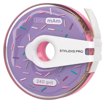 STALEKS PRO EXPERT NAIL FILE REFILL ROLL WHITE DISPOSABLE ABRASIVE TAPE PAPMAM IN A PLASTIC CASE ATC-STALEKS™