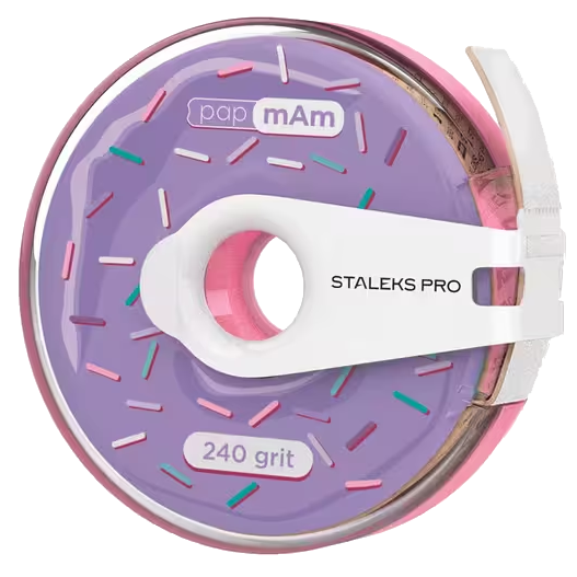 STALEKS PRO EXPERT NAIL FILE REFILL ROLL WHITE DISPOSABLE ABRASIVE TAPE PAPMAM IN A PLASTIC CASE ATC-STALEKS™