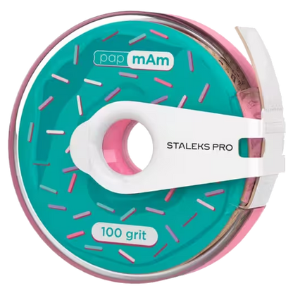 STALEKS PRO EXPERT NAIL FILE REFILL ROLL WHITE DISPOSABLE ABRASIVE TAPE PAPMAM IN A PLASTIC CASE ATC-STALEKS™