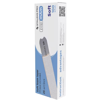 DISPOSABLE FILES PAPMAM FOR STRAIGHT NAIL FILE (SOFT BASE) EXPERT 20 (30 PCS) DFCE-20 W- STALEKS™