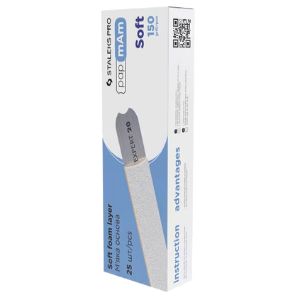 DISPOSABLE FILES PAPMAM FOR STRAIGHT NAIL FILE (SOFT BASE) EXPERT 20 (30 PCS) DFCE-20 W- STALEKS™