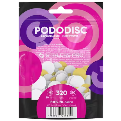 STALEKS PRO M PODODISC DISPOSABLE FILES SOFT BASE FOR PEDICURE DISC 20MM (50 PCS) PDFS-20- STALEKS™