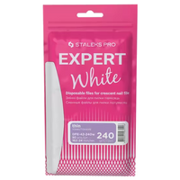 STALEKS PRO EXPERT 42 WHITE DISPOSABLE FILES FOR CRESCENT SHAPE NAIL FILE DFE-42 WHITE(50 PC)- STALEKS™