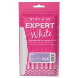 STALEKS PRO EXPERT 42 WHITE DISPOSABLE FILES FOR CRESCENT SHAPE NAIL FILE DFE-42 WHITE(50 PC)- STALEKS™