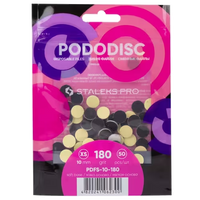 STALEKS PRO XS PODODISC DISPOSABLE FILES SOFT BASE FOR PEDICURE DISC 10MM (50 PCS) PDFS-10- STALEKS™