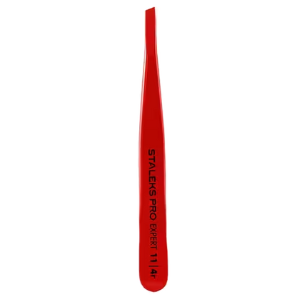 STALEKS PRO EXPERT 11/4R EYEBROW TWEEZERS (SLANT, RED COLOR) TE-11/4R - STALEKS™