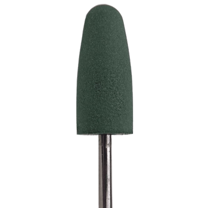 DARK SILICONE POLISHER #303, THICK ROUNDED BULLET, GREEN