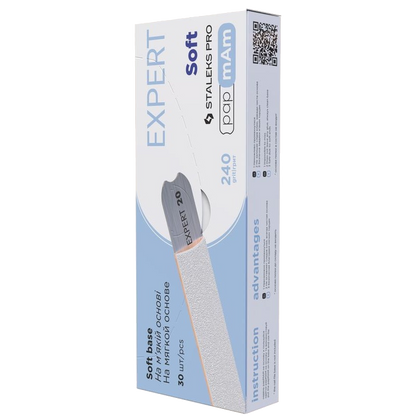 DISPOSABLE FILES PAPMAM FOR STRAIGHT NAIL FILE (SOFT BASE) EXPERT 20 (30 PCS) DFCE-20 W- STALEKS™