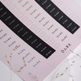 DARK STICKERS ON TIPS (BEIGE AND BLACK), 44PCS