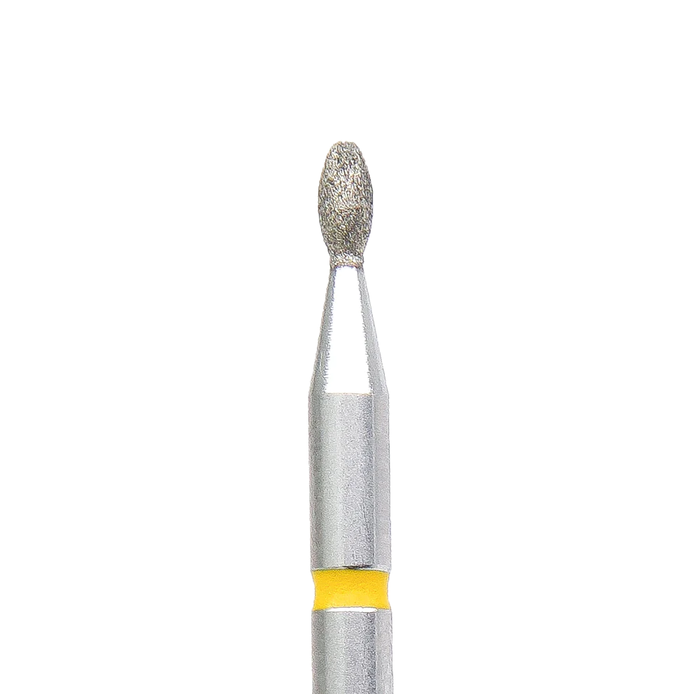 Diamond Nail Drill Bit Yellow Pointed bud 1.6-3.4VF (#102)- KMIZ