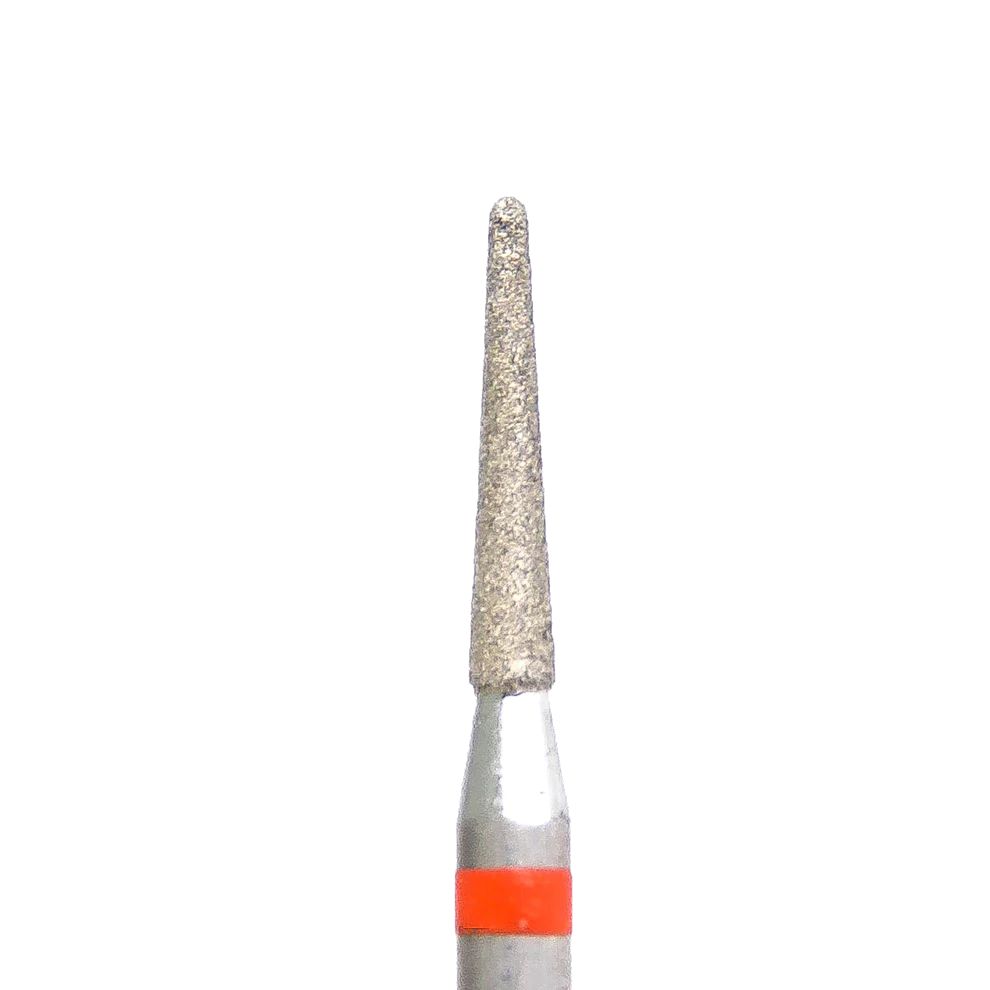 Diamond Nail Drill Bit Red Rounded Cone 1.8-10F (#131)- KMIZ