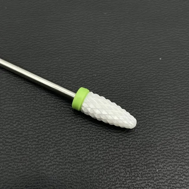 CERAMIC NAIL BIT FOR REMOVAL (CONE) GREEN #199, 1 PCS