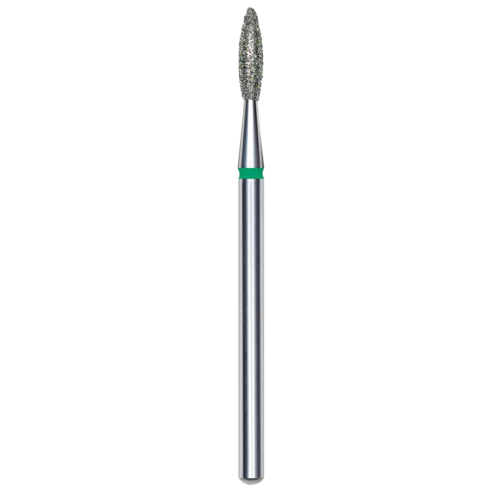 DIAMOND NAIL DRILL BIT, "FLAME", GREEN, HEAD DIAMETER 2.1/8MM (FA10G021/8) - STALEKS™