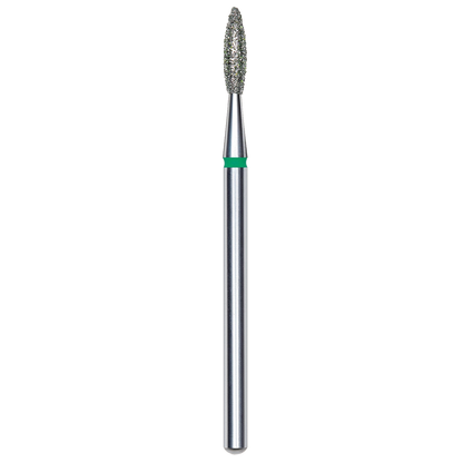 DIAMOND NAIL DRILL BIT, "FLAME", GREEN, HEAD DIAMETER 2.1/8MM (FA10G021/8) - STALEKS™