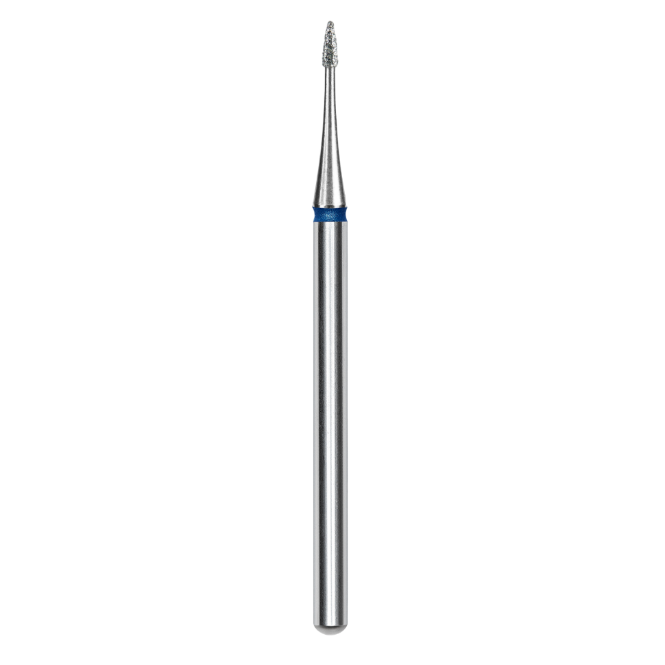 Diamond Nail Drill Bit, "Flame" Mini, Blue, EXPERT Head Diameter 1/3 mm (FA12B010/3) - STALEKS