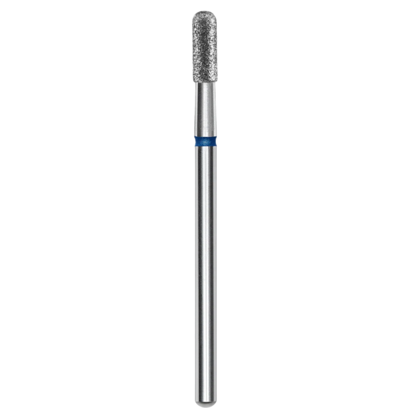 DIAMOND NAIL DRILL BIT, "CYLINDER", BLUE, HEAD DIAMETER 2.5 MM/WORKING PART 6.5 MM (FA30B023/6.5) - STALEKS™