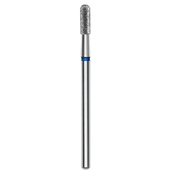 DIAMOND NAIL DRILL BIT, "CYLINDER", BLUE, HEAD DIAMETER 2.5 MM/WORKING PART 6.5 MM (FA30B023/6.5) - STALEKS™