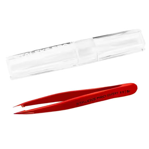 STALEKS PRO EXPERT 11 TYPE 5R EYEBROW TWEEZERS (POINT) RED TE-11/5R - STALEKS™