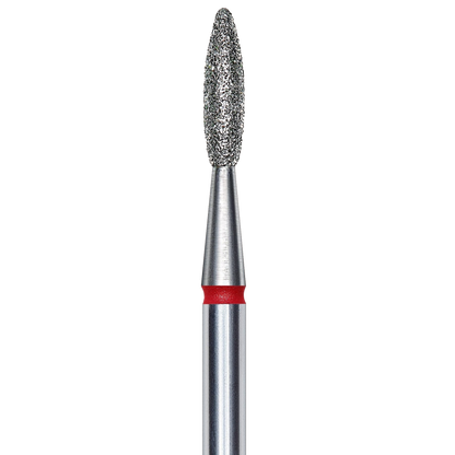 DIAMOND NAIL DRILL BIT, "FLAME", RED, HEAD DIAMETER 2.1/8MM (FA10R021/8) - STALEKS™