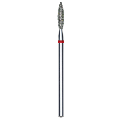 DIAMOND NAIL DRILL BIT, "FLAME", RED, HEAD DIAMETER 2.3/10MM (FA10R023/10) - STALEKS™