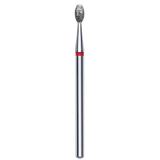 DIAMOND NAIL DRILL BIT, "OLIVE", RED, HEAD DIAMETER 2.5 MM/WORKING PART 5 MM (FA130R025/5) - STALEKS™