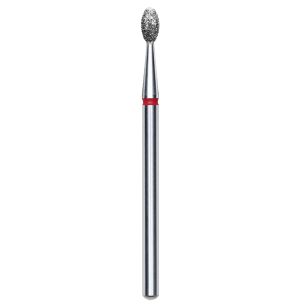 DIAMOND NAIL DRILL BIT, "OLIVE", RED, HEAD DIAMETER 2.5 MM/WORKING PART 5 MM (FA130R025/5) - STALEKS™