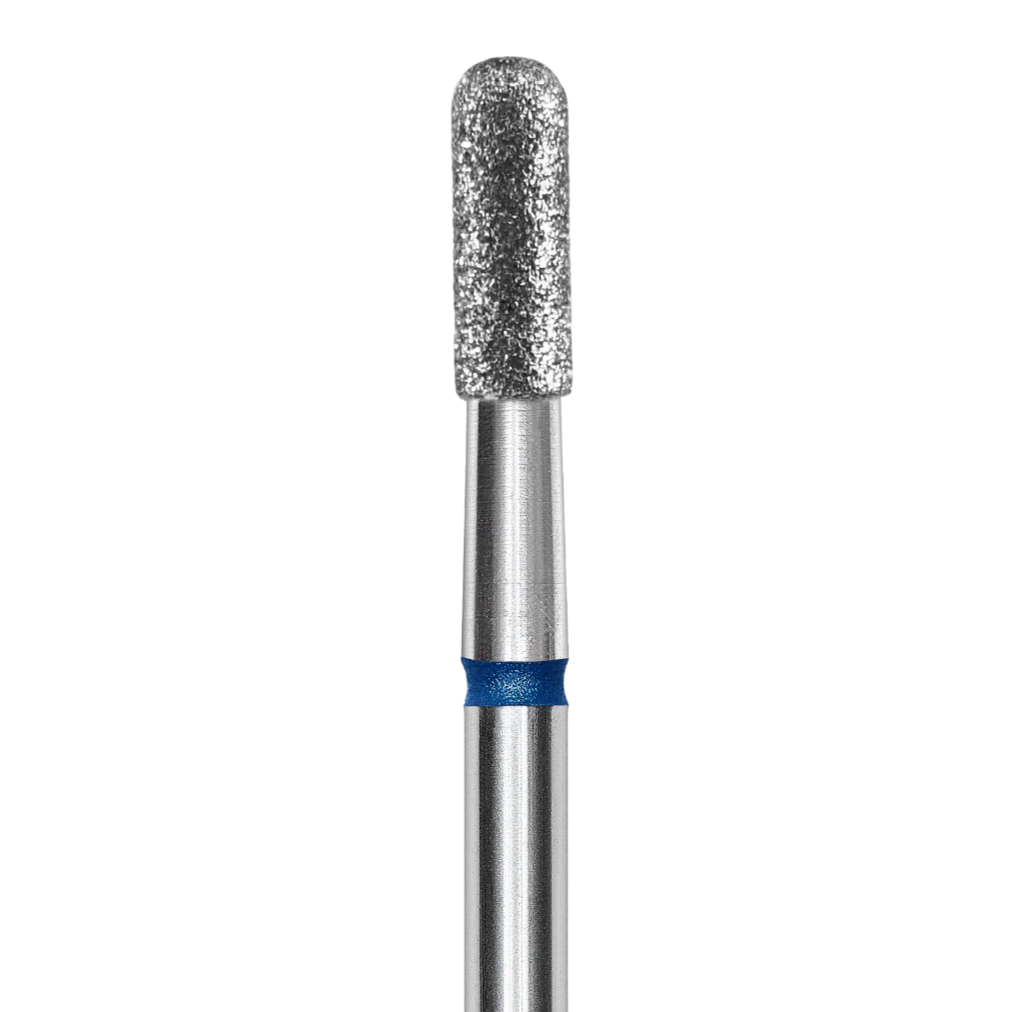 DIAMOND NAIL DRILL BIT, "CYLINDER", BLUE, HEAD DIAMETER 2.5 MM/WORKING PART 6.5 MM (FA30B023/6.5) - STALEKS™