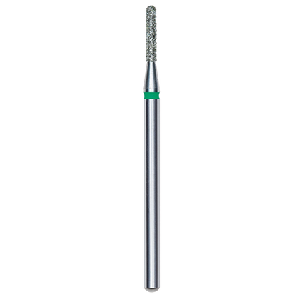 DIAMOND NAIL DRILL BIT, ROUNDED "CYLINDER", GREEN, HEAD DIAMETER 1.4/8MM (FA30G014/8) - STALEKS™