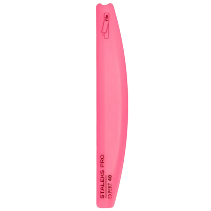 EXPERT 40 SLANTED PLASTIC NAIL FILE CRESCENT (BASE) PINK SPBE-40- STALEKS™