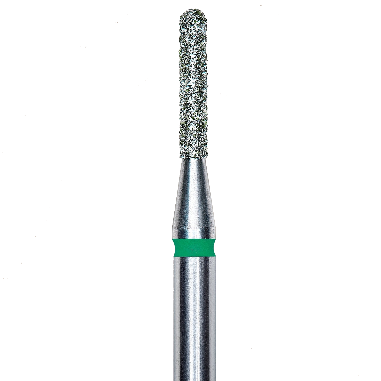 DIAMOND NAIL DRILL BIT, ROUNDED "CYLINDER", GREEN, HEAD DIAMETER 1.4/8MM (FA30G014/8) - STALEKS™