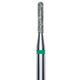 DIAMOND NAIL DRILL BIT, ROUNDED "CYLINDER", GREEN, HEAD DIAMETER 1.4/8MM (FA30G014/8) - STALEKS™