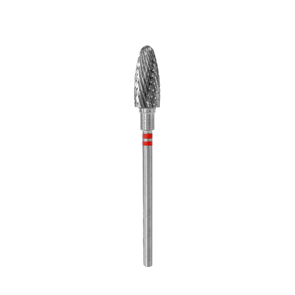 LEFT HANDED CARBIDE NAIL DRILL BIT, "CORN", RED, HEAD DIAMETER 6/14MM (FT91R060/14)  - STALEKS™