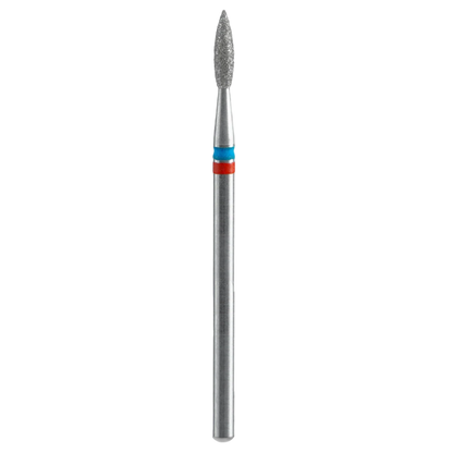 DIAMOND NAIL DRILL BIT, "DUO FLAME", RED-BLUE, HEAD DIAMETER 2,1/8MM (FA11RB021/8) - STALEKS™