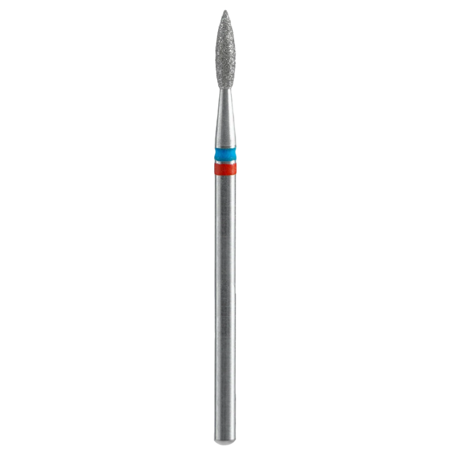 DIAMOND NAIL DRILL BIT, "DUO FLAME", RED-BLUE, HEAD DIAMETER 2,1/8MM (FA11RB021/8) - STALEKS™