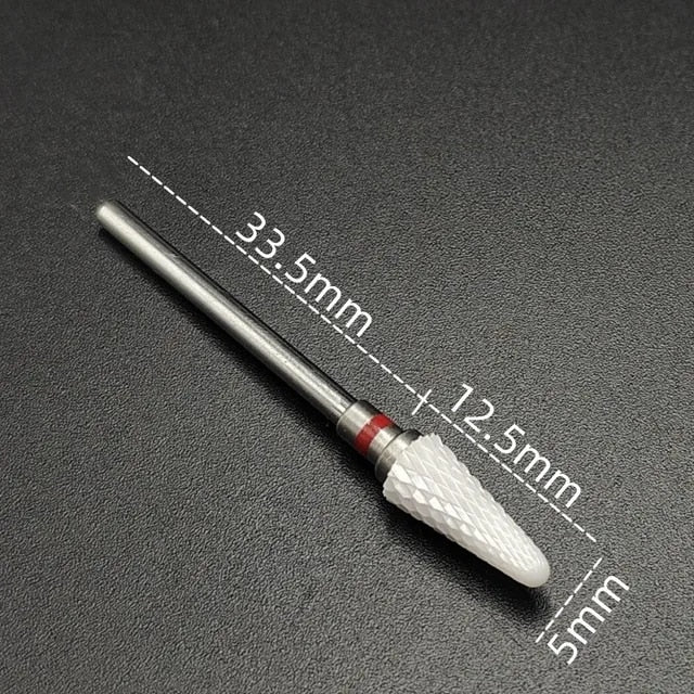 CERAMIC NAIL BIT FOR REMOVAL (CONE) RED #197, 1 PCS