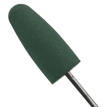 DARK SILICONE POLISHER #303, THICK ROUNDED BULLET, GREEN