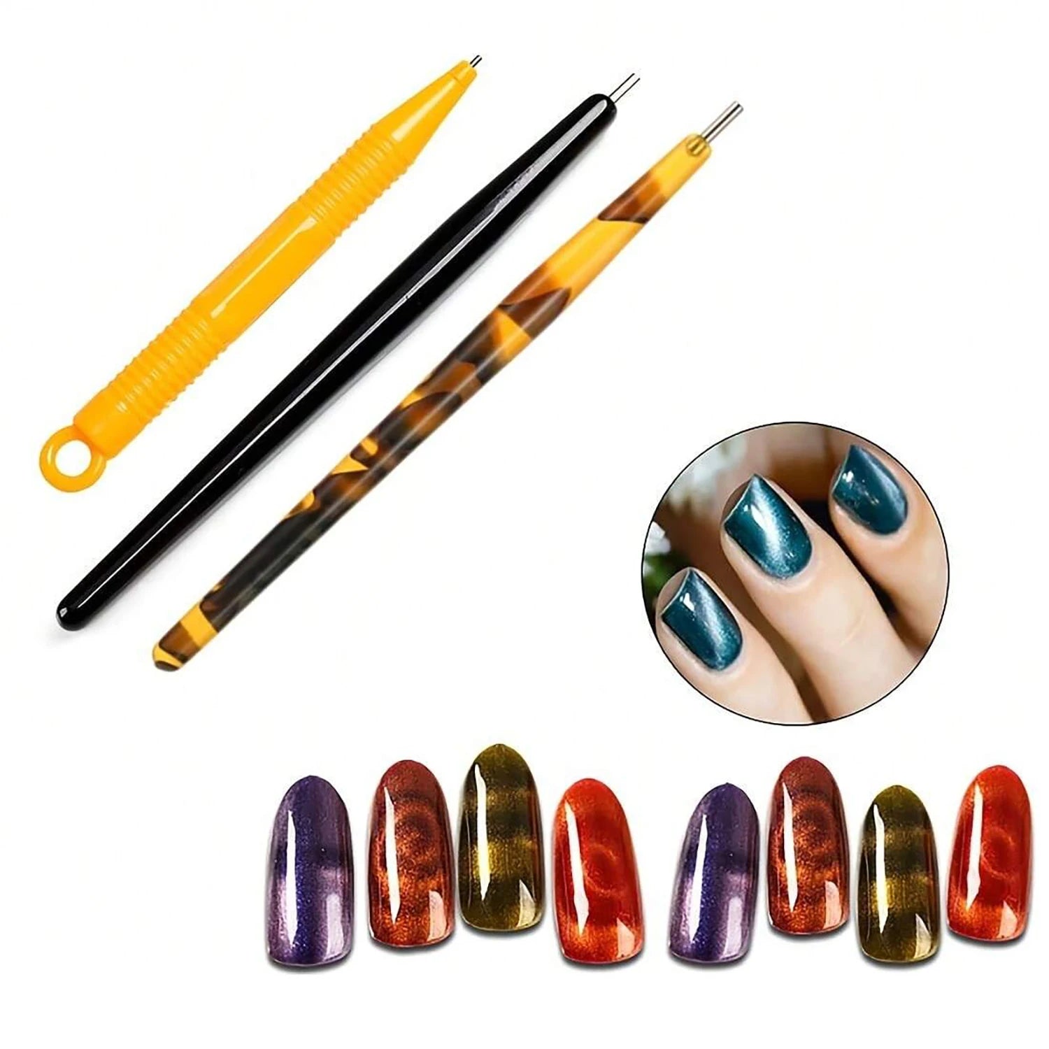 3PCS NAIL ART CAT EYE DESING MAGNET SET #04