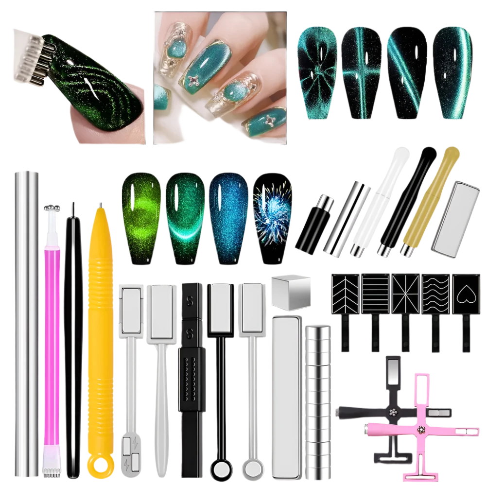 25 PCS NAIL ART CAT EYE DESING MAGNET SET #01