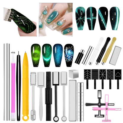 25 PCS NAIL ART CAT EYE DESING MAGNET SET #01