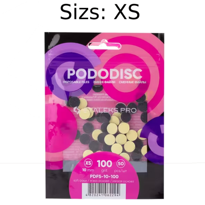 STALEKS PRO XS PODODISC DISPOSABLE FILES SOFT BASE FOR PEDICURE DISC 10MM (50 PCS) PDFS-10- STALEKS™