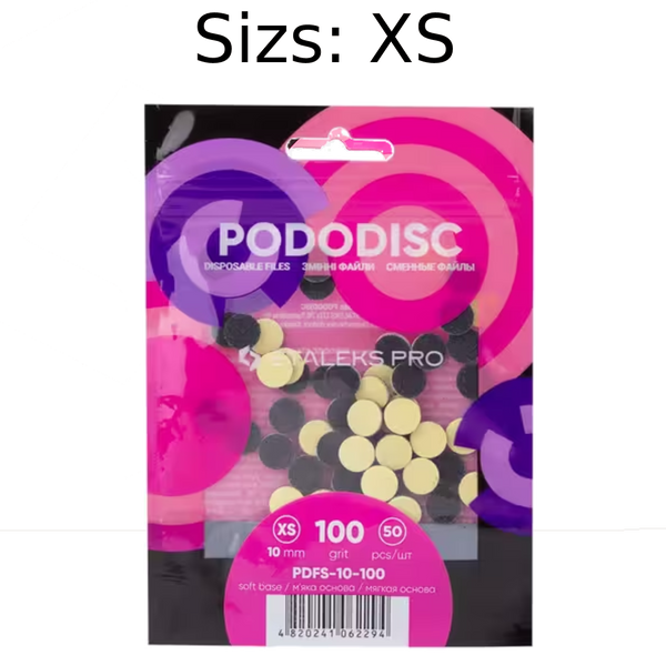 STALEKS PRO XS PODODISC DISPOSABLE FILES SOFT BASE FOR PEDICURE DISC 10MM (50 PCS) PDFS-10- STALEKS™