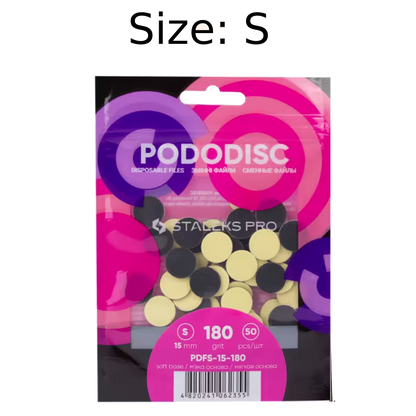 STALEKS PRO S PODODISC DISPOSABLE FILES SOFT BASE FOR PEDICURE DISC 15MM (50 PCS) PDFS-15- STALEKS™