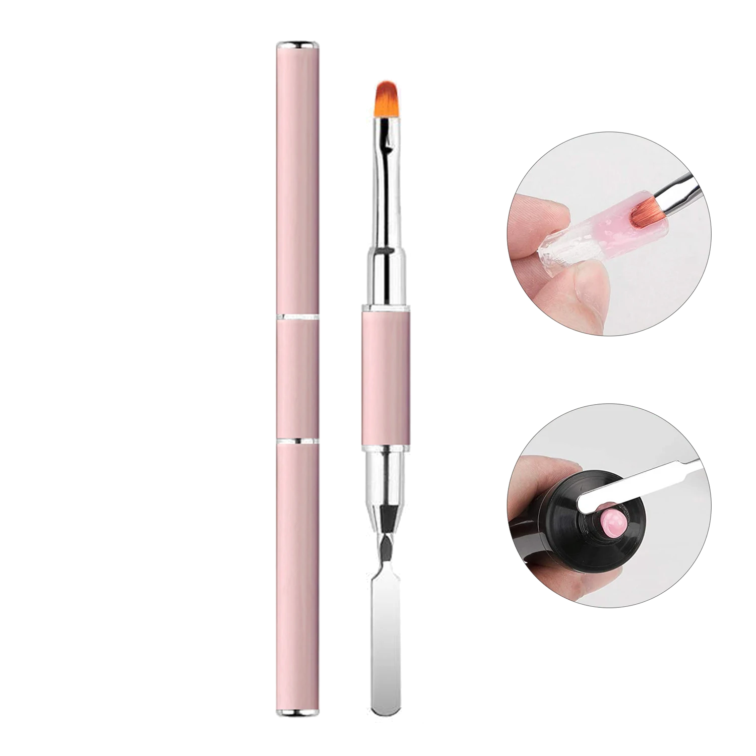 GEL BRUSH & PICKER, 2 IN 1 DESIGN NAIL TOOL