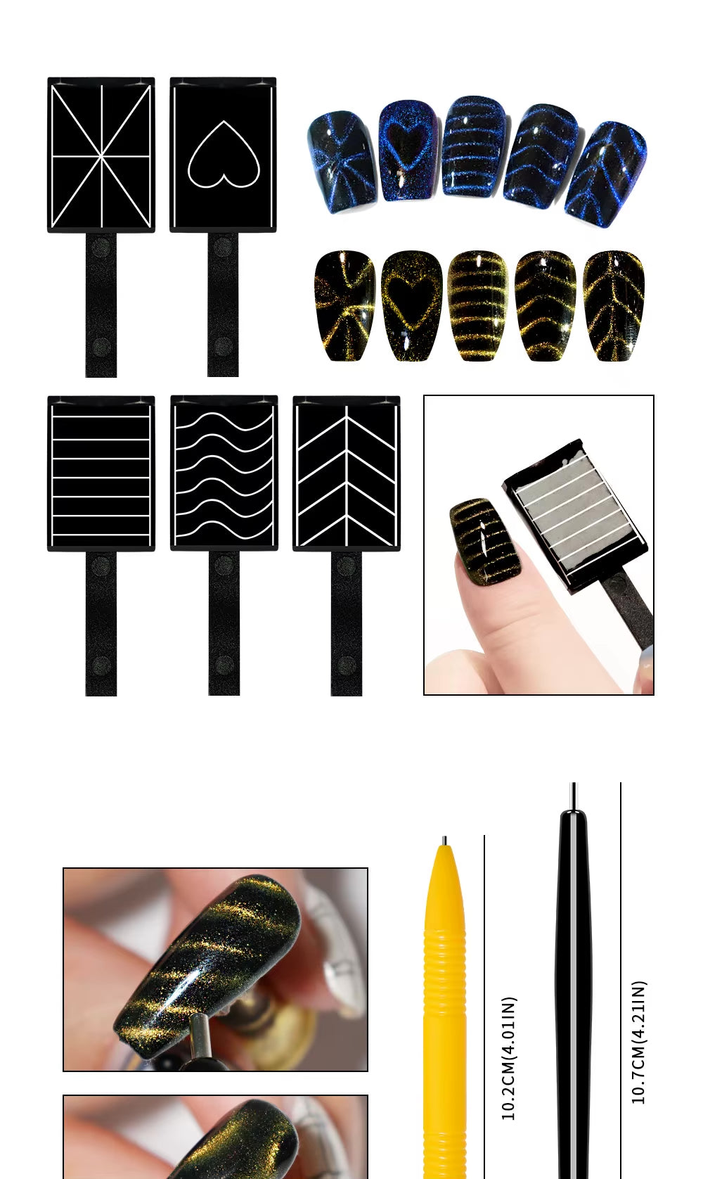 25 PCS NAIL ART CAT EYE DESING MAGNET SET #01