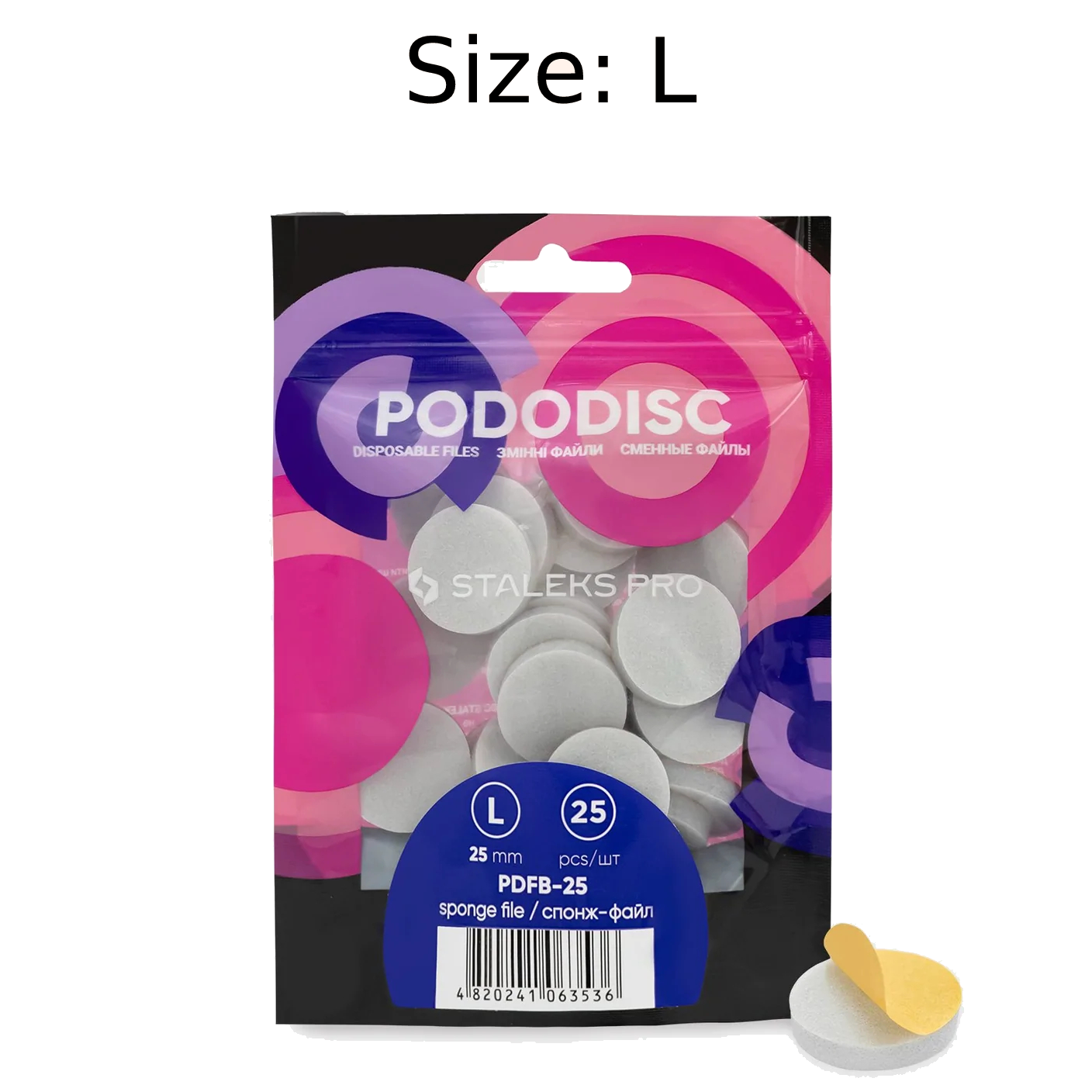 STALEKS PRO PODODISC DISPOSABLE DISC FILES SPONGES FOR PEDICURE 25 PCS PDFB- STALEKS™