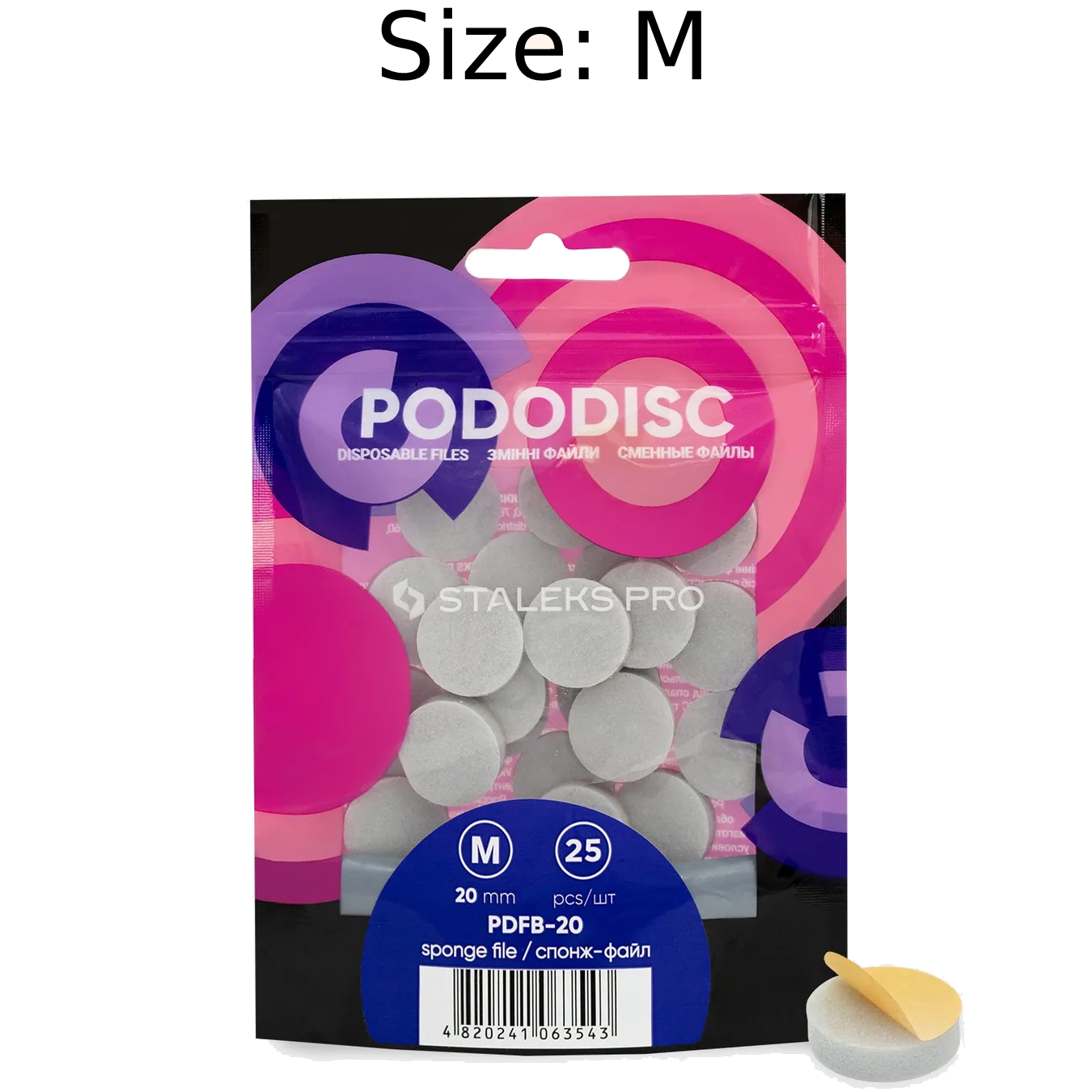 STALEKS PRO PODODISC DISPOSABLE DISC FILES SPONGES FOR PEDICURE 25 PCS PDFB- STALEKS™