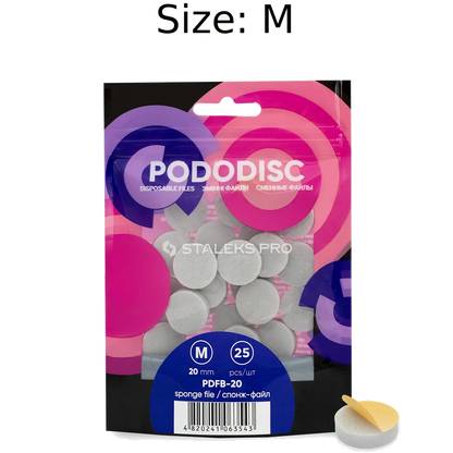 STALEKS PRO PODODISC DISPOSABLE DISC FILES SPONGES FOR PEDICURE 25 PCS PDFB- STALEKS™